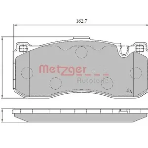 Angebot METZGER Bremsbelagsatz, Scheibenbremse 1170830
