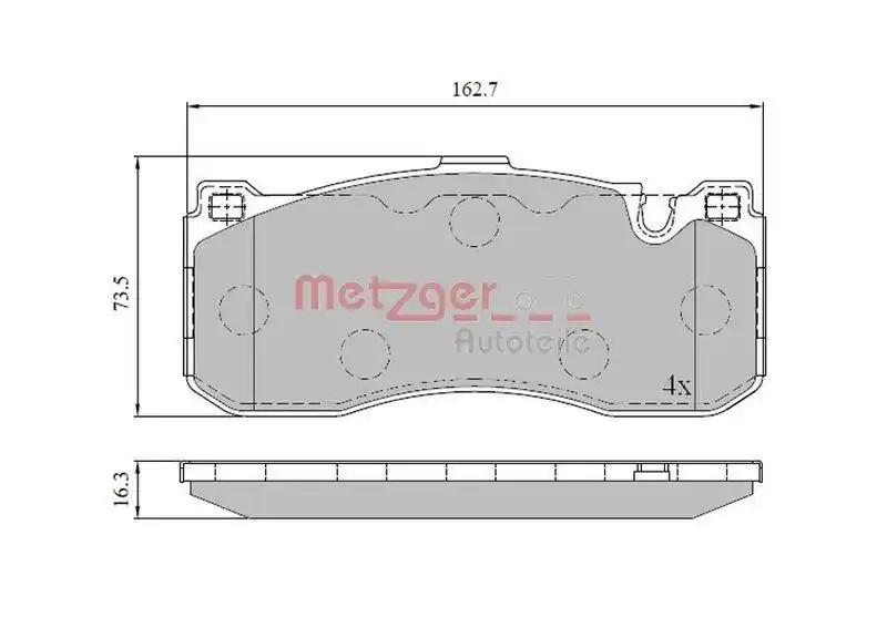 Angebot METZGER Bremsbelagsatz, Scheibenbremse 1170830